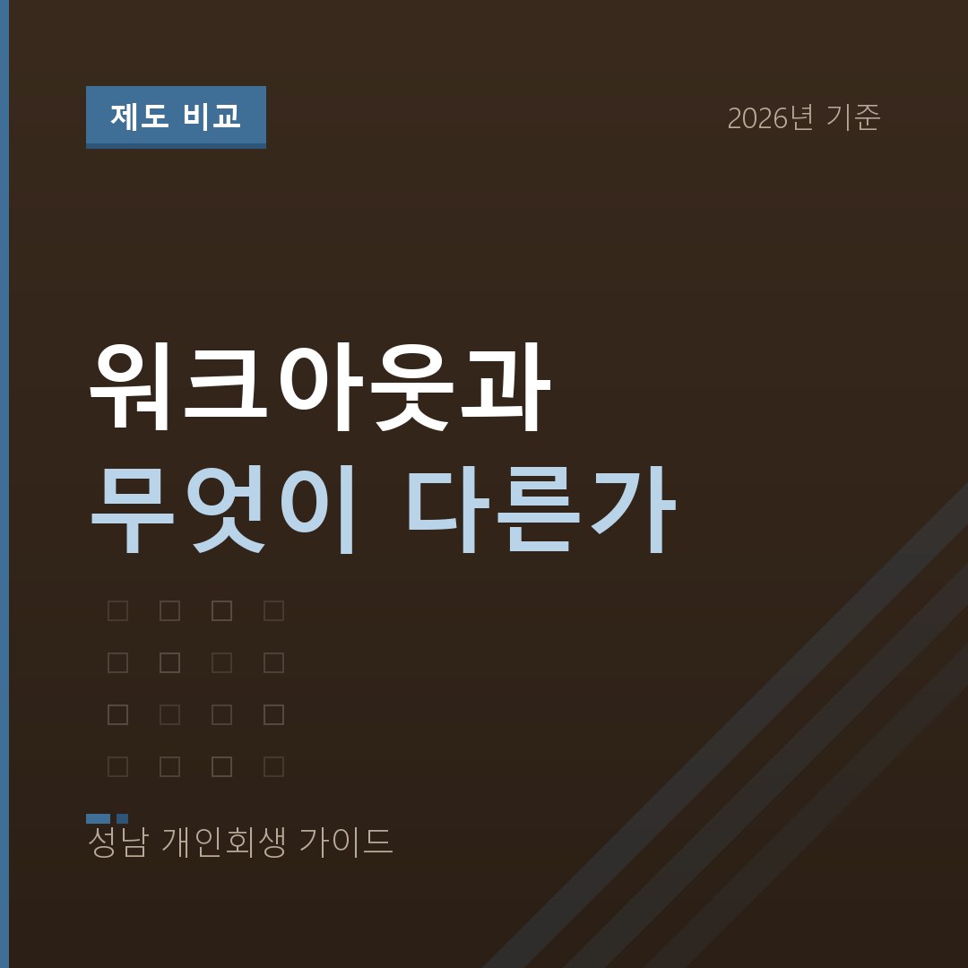 성남 개인회생 워크아웃과 무엇이 다른가